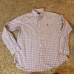 Ralph Lauren Plaid Button Down Shirt Long‎ Sleeve Collared Mens Medium